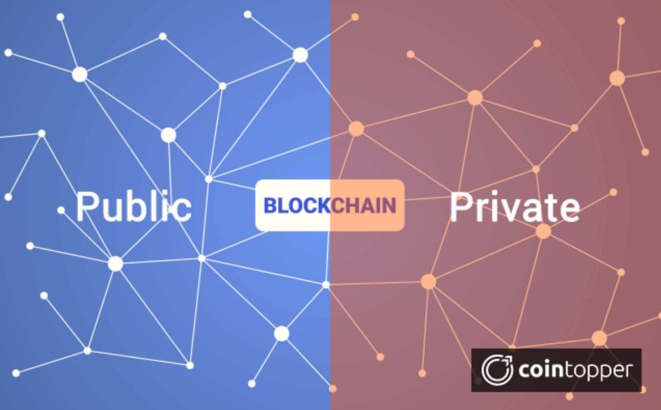 Difference between public blockchains and private blockchains