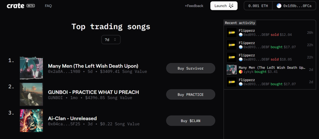 Crate - Music trading platform