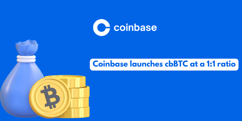 Coinbase launched cbBTC at a 1:1 ratio